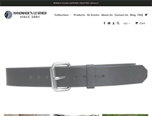 Tablet Screenshot of handmadenleather.com